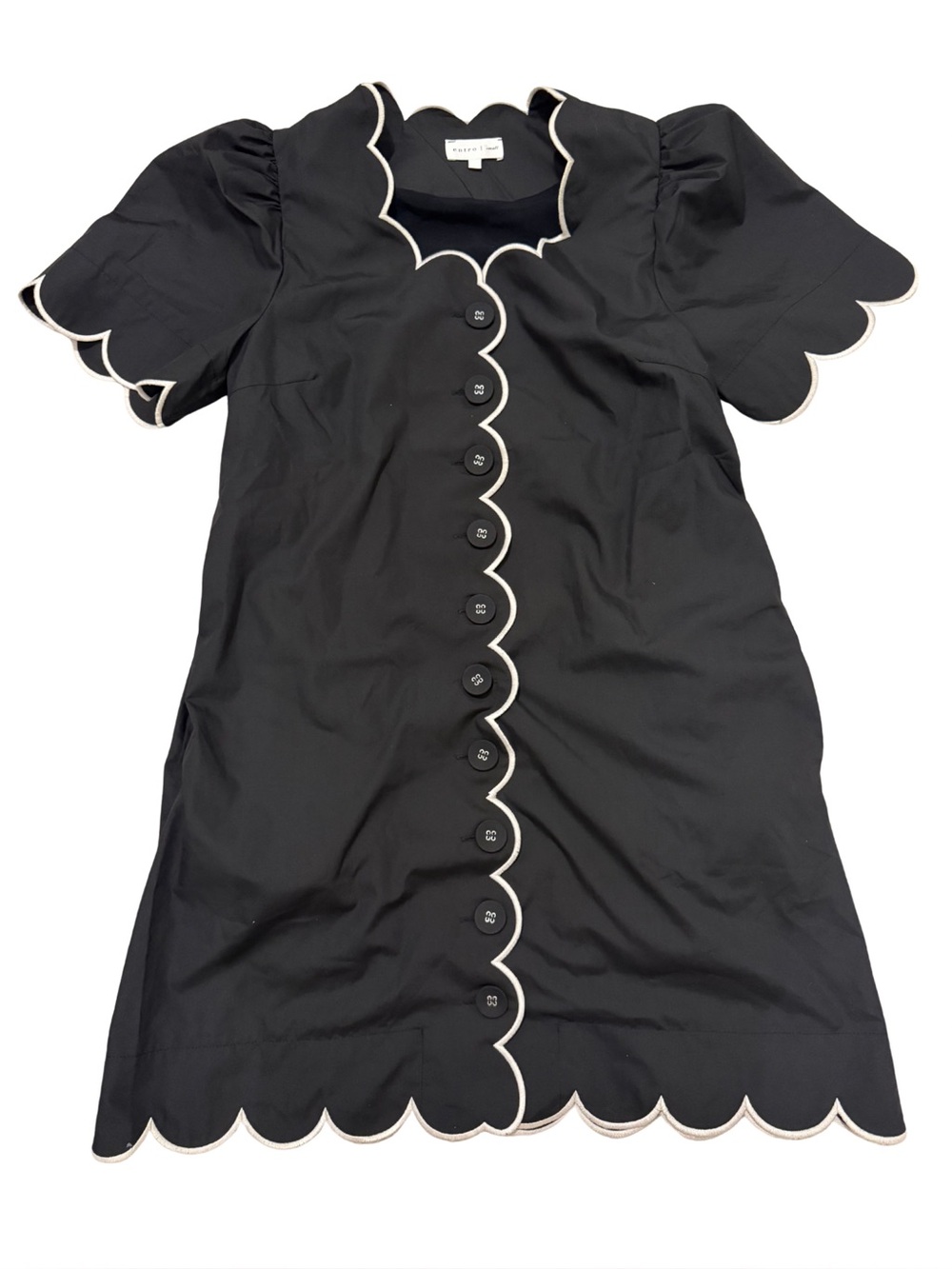 🖤 Entro Scalloped Trim Mini Dress – Size Small 🖤